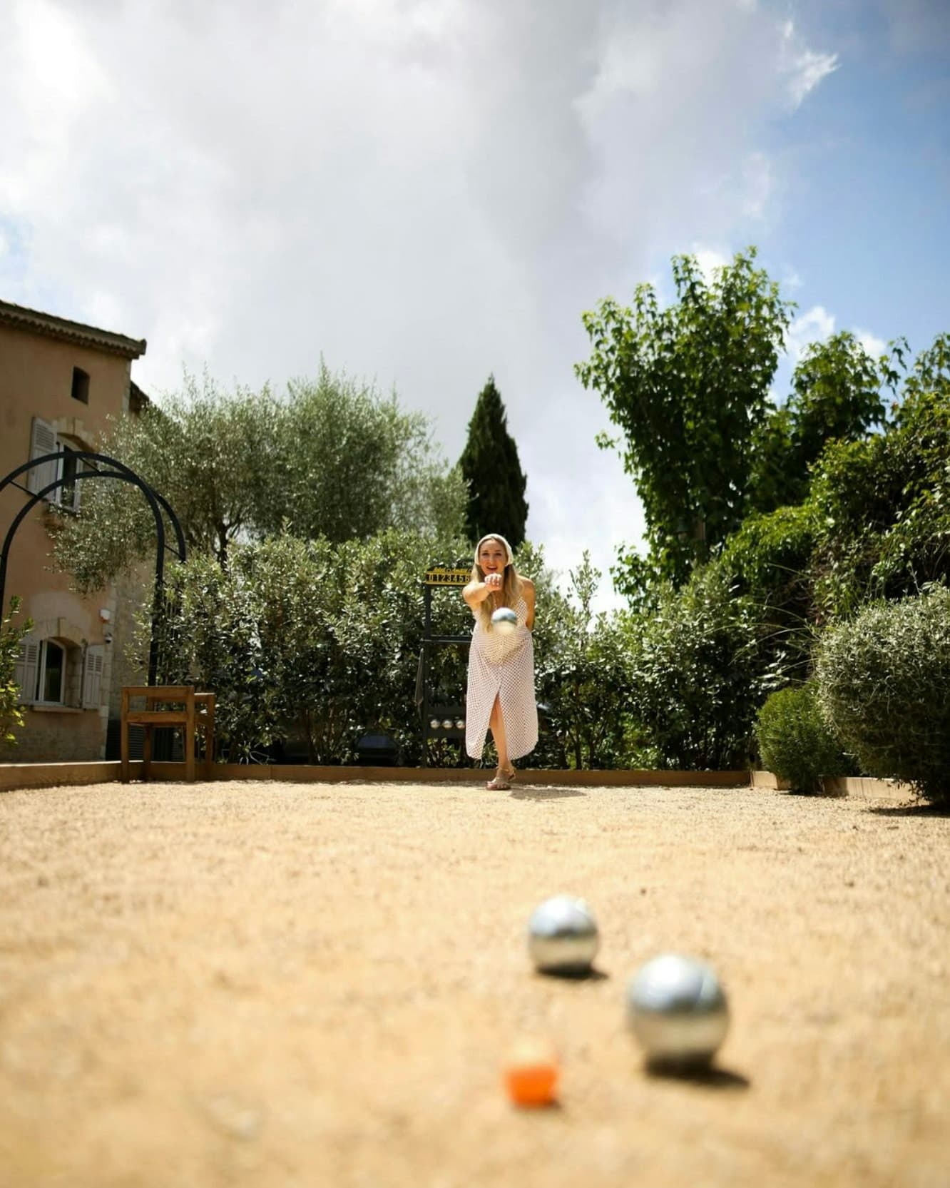Le jardin, la pétanque